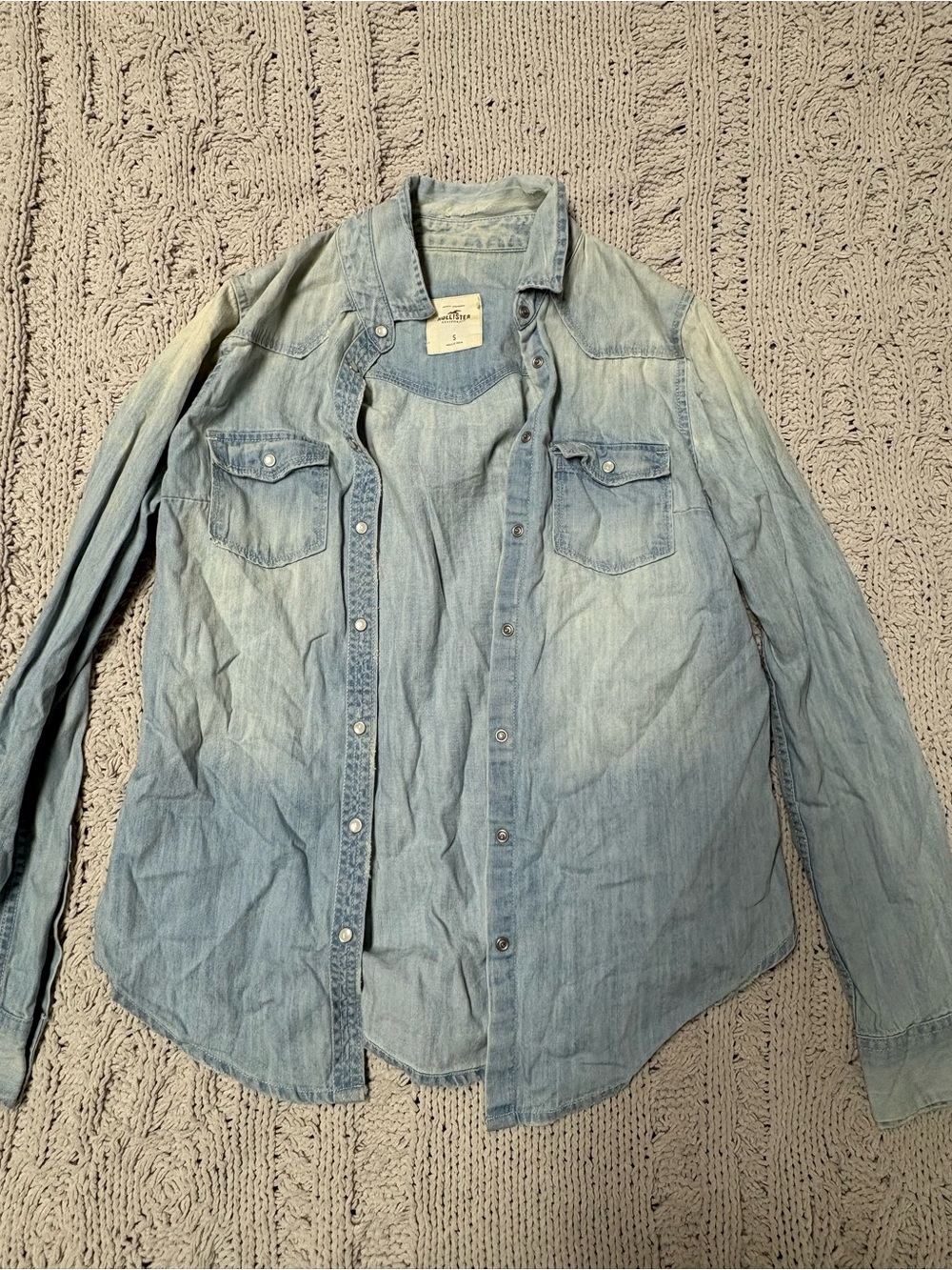 Hollister Light Blue Denim Shirt Jacket